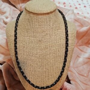 Black Beaded Necklace